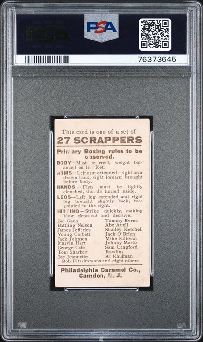 1910 E79 PHILADELPHIA CARAMELS B.Nelson/J.Marto (PSA 2 GD) SCRAPPERS BOXING