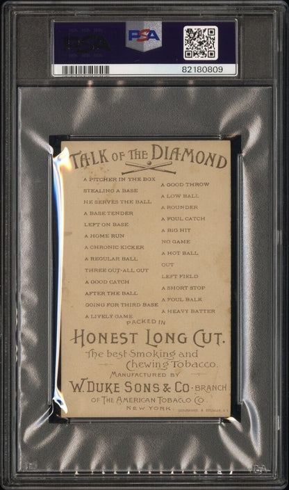 N135 Duke Honest Long Cut "Talk of the Diamond" LEFT ON BASE (PSA 4 VG/EX)