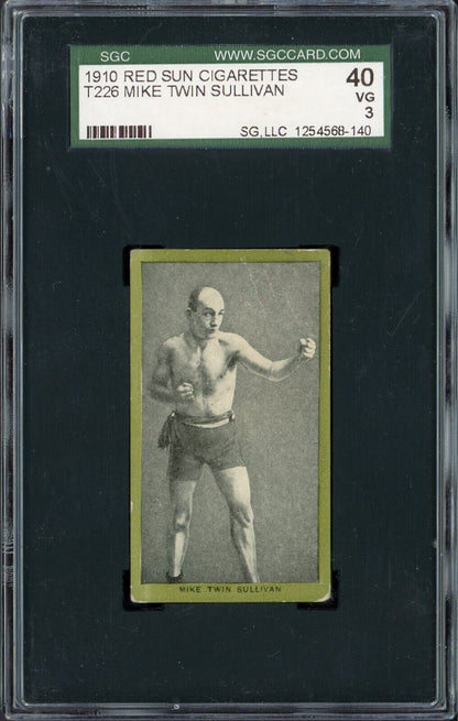 1908-1910 T226 Red Sun Puglistic Subjects Mike "Twin" Sullivan (SGC 3 VG)