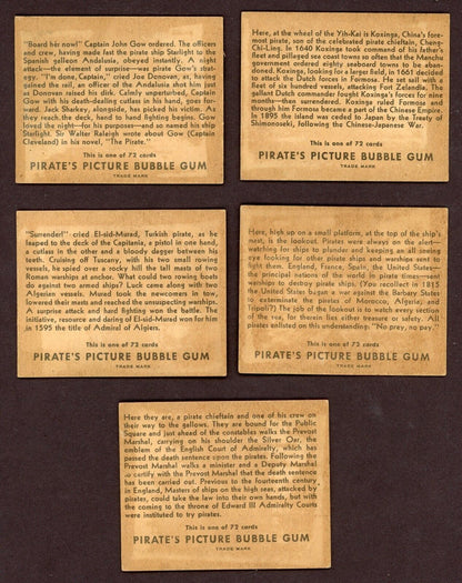 1936 R109 Gum, Inc. "Pirate's Picture" Bubble Gum R109 (Lot of 11) Cards