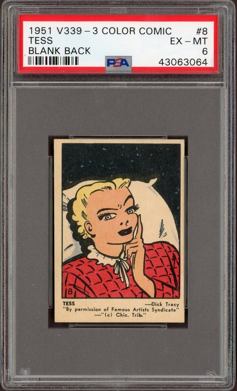 1951 Star Weekly V339-3 Color Comic #8 TESS from Dick Tracy (PSA 6 EX/MT)