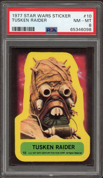 1977 Topps STAR WARS Sticker #10 Tusken Raider (PSA 8 NM/MT)!!