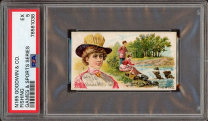 1889 N165 Goodwin & Co Games & Sports Series FISHING (PSA 5 EX)