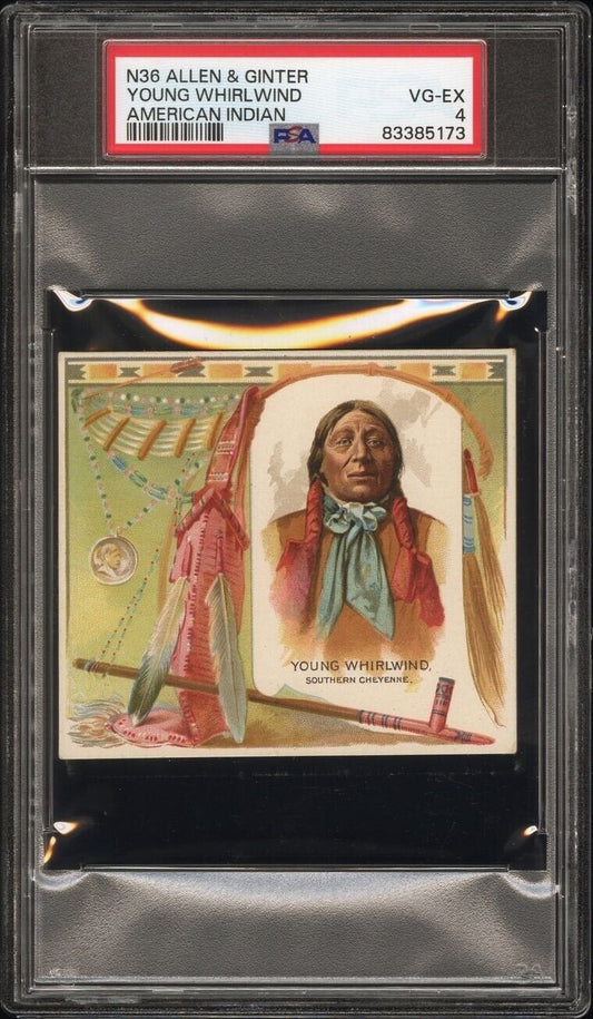 1888 N36 Allen & Ginter American Indian Chiefs (PSA 4 VG/EX) Young Whirlwind
