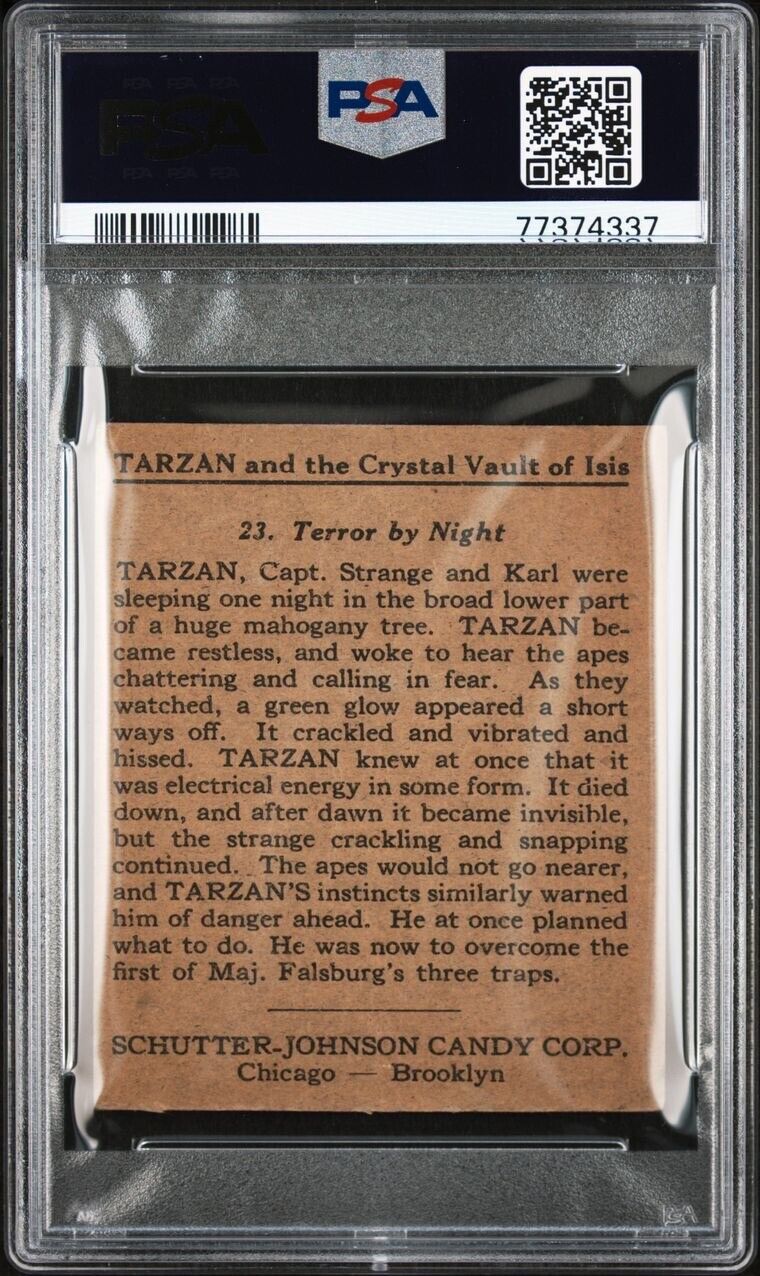 1932 R147 TARZAN CRYSTAL VAULT OF ISIS #23 Terror by Night (PSA 1.5 FR)