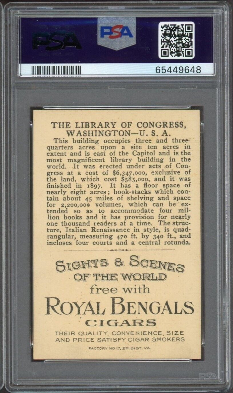 1911 T99 Sights & Scenes of the World LIBRARY OF CONGRESS (PSA 7 NM)