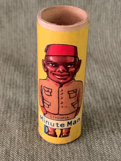 1930's R43 "Minute Man" Candy Tube ETHIOPIA (American Mint Corp.) No Lid