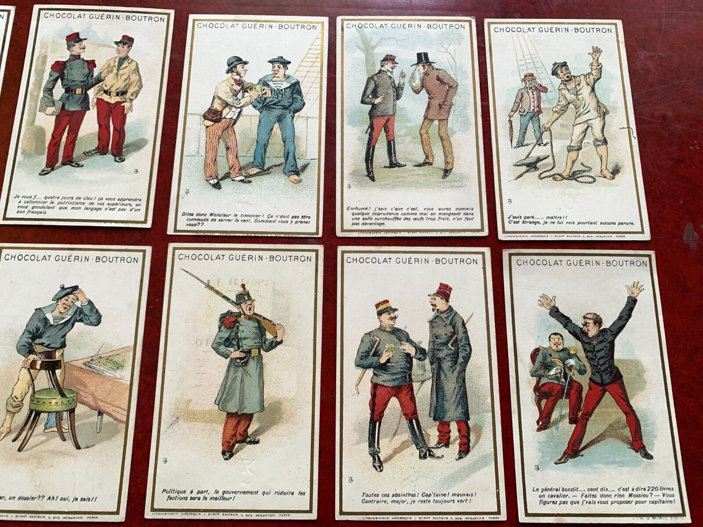 Trade Card (Lot Of 15) Chocolate/Chocolat Guerin-Boutron French MILITARY Navy