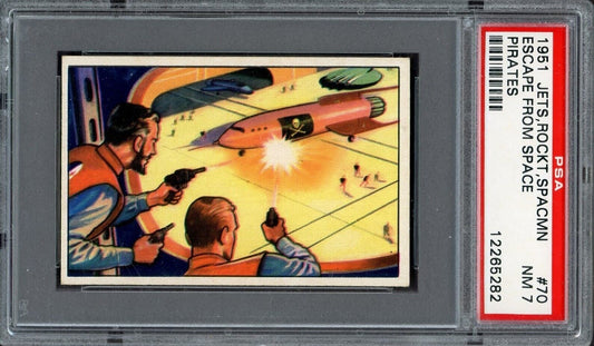 1951 Bowman Jets Rockets and Spacemen #70 (PSA 7 NM) Mid-Number
