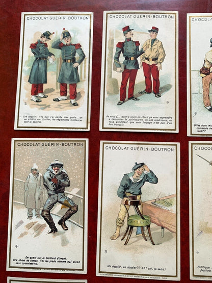 Trade Card (Lot Of 15) Chocolate/Chocolat Guerin-Boutron French MILITARY Navy