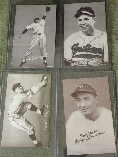 1947-1966 Exhibit Cards BASEBALL Garrasquel, Mitchell, Stirnweiss, Majeski EX