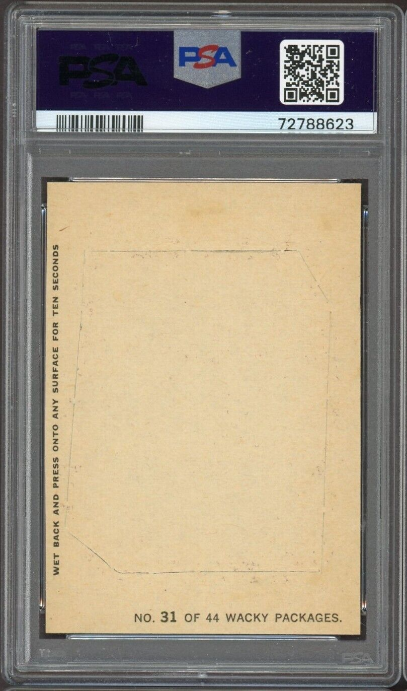 1967 Topps Wacky Packs Die-cut #31 Jail-O (PSA 6 EX/MT) Sing Sing's Favorite