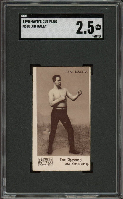 1890 N310 Mayo Cut Plug Boxing Card Jim Daley (SGC 2.5 Gd+)