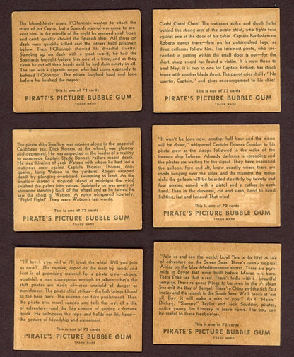 1936 R109 Gum, Inc. "Pirate's Picture" Bubble Gum R109 (Lot of 11) Cards