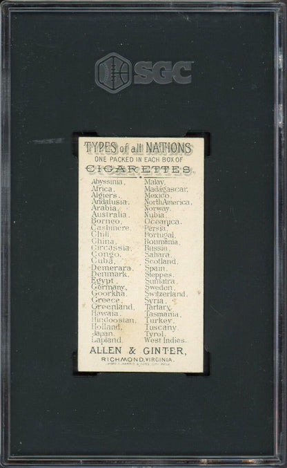 1889 ALLEN & GINTER N24 TYPES OF ALL NATIONS North America (SGC 6 EX/NM) Native