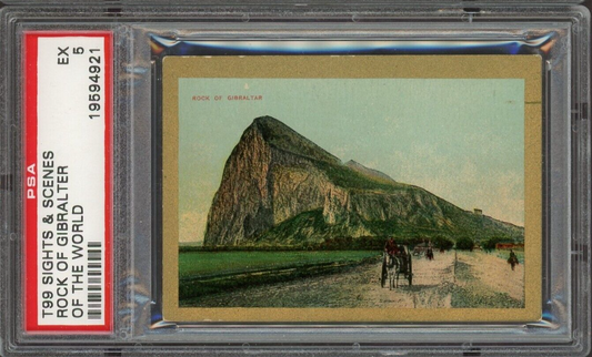 1910 T99 Sights & Scenes FACTORY #6 Rock of Gibraltar (PSA 5 EX) Scarce Var.