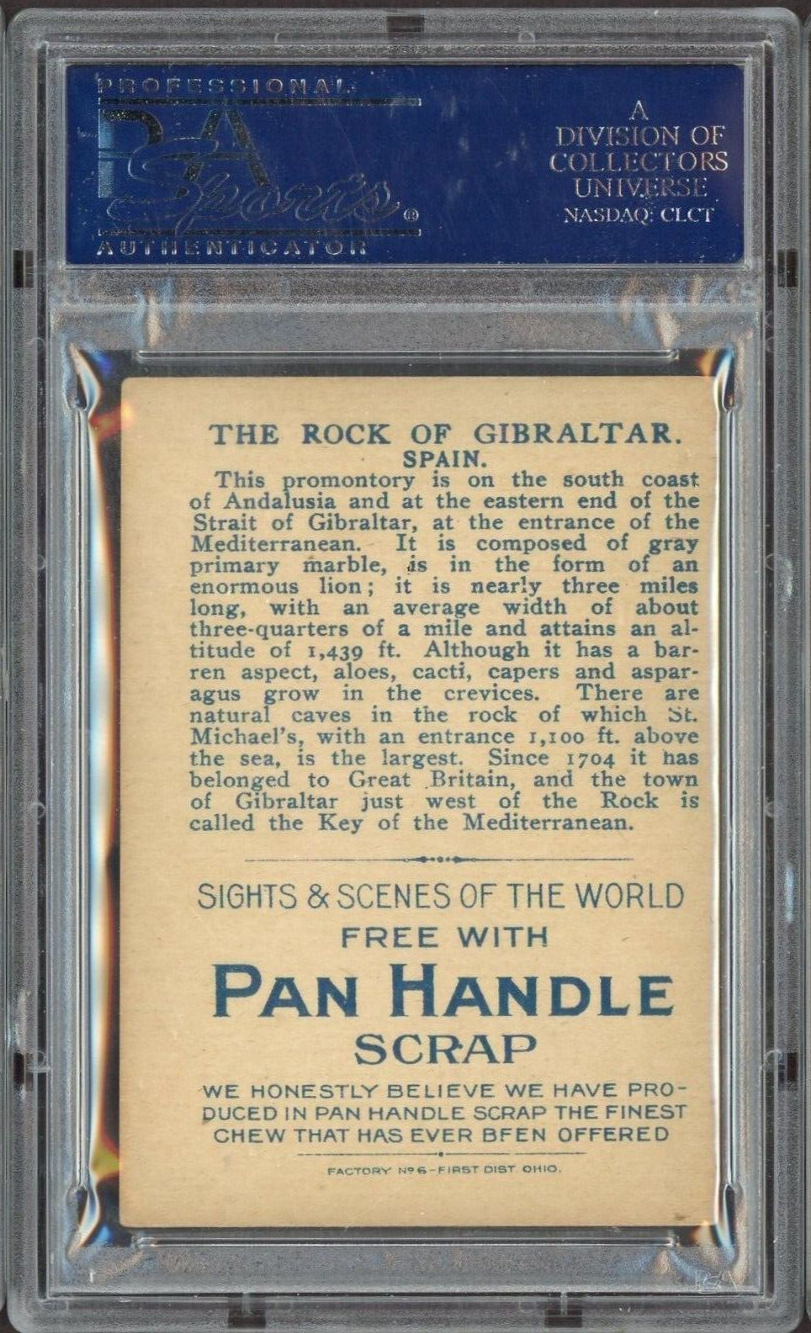 1910 T99 Sights & Scenes FACTORY #6 Rock of Gibraltar (PSA 5 EX) Scarce Var.