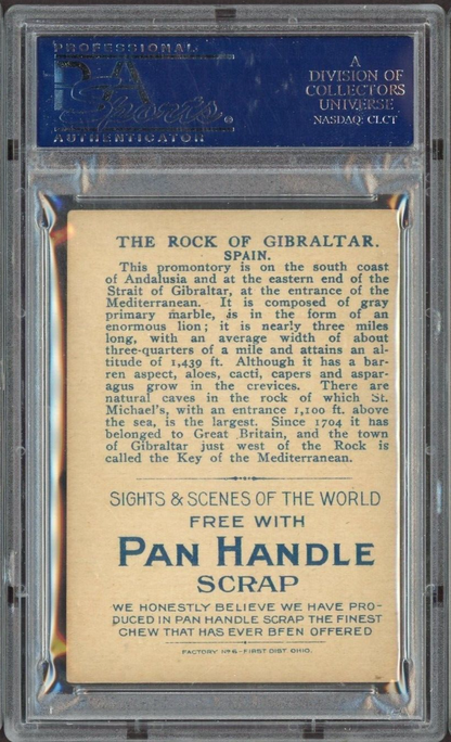 1910 T99 Sights & Scenes FACTORY #6 Rock of Gibraltar (PSA 5 EX) Scarce Var.