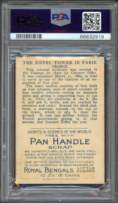 1911 T99 Sights & Scenes of the World THE EIFFEL TOWER (PSA 2 Good)