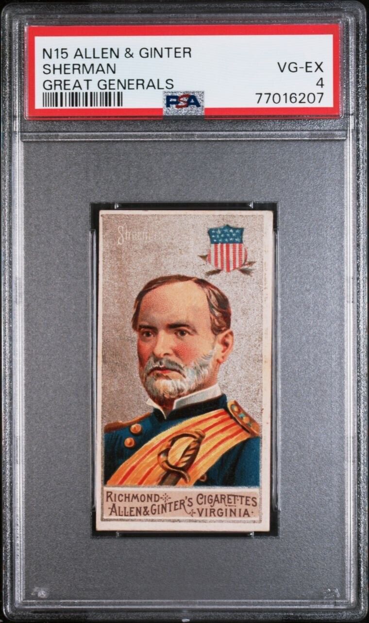 1888 N15 Allen & Ginter Great Generals William Tecumseh Sherman (PSA 4 VG-EX)